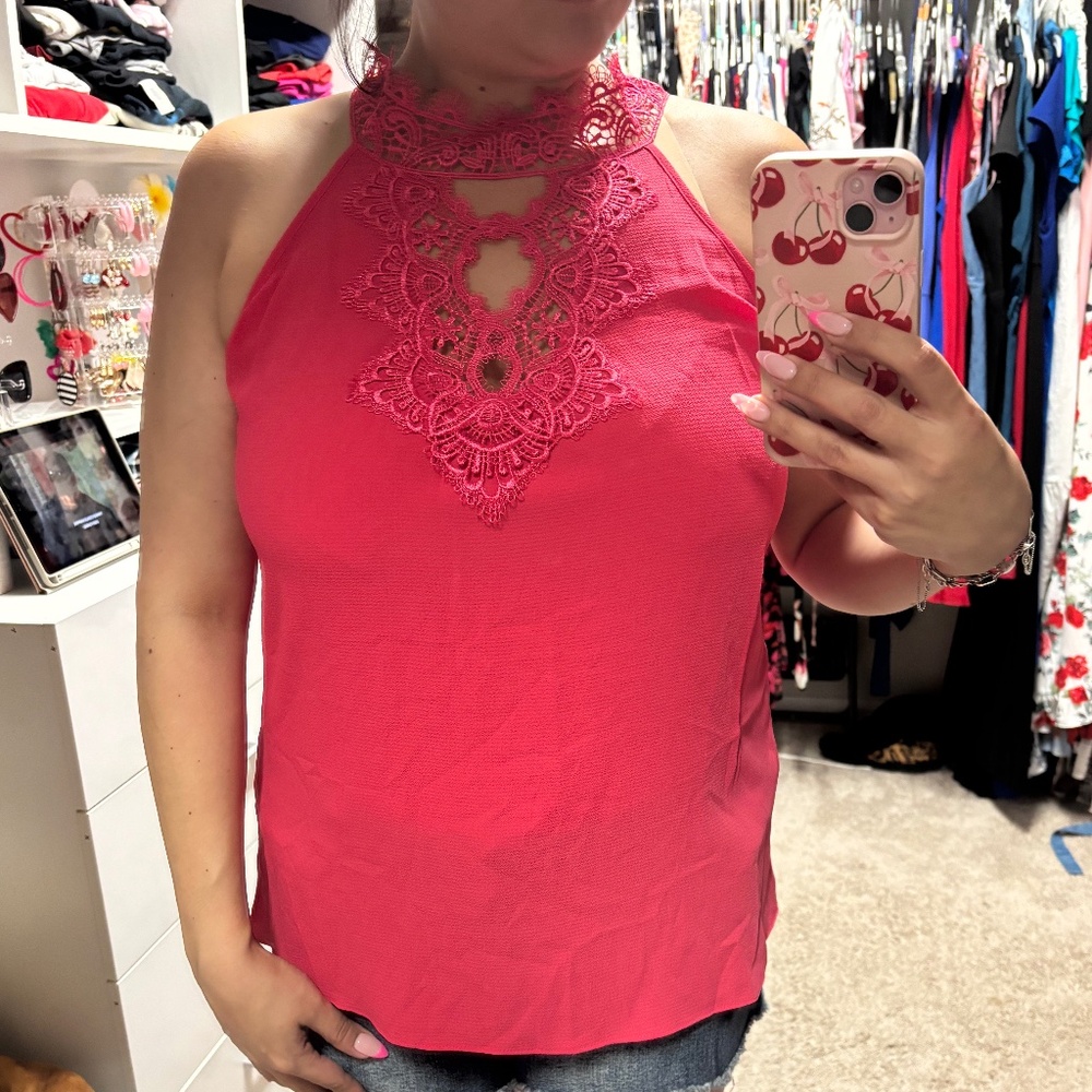 pink halter shirt NWT